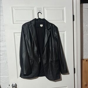 a new day Black Faux Leather Blazer